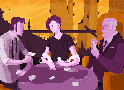 card players illustation illustration illustrator