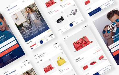 High-Fashion Marketplace app app design application bright design ecommerce app fashion app high fashion online shop store app ui ux