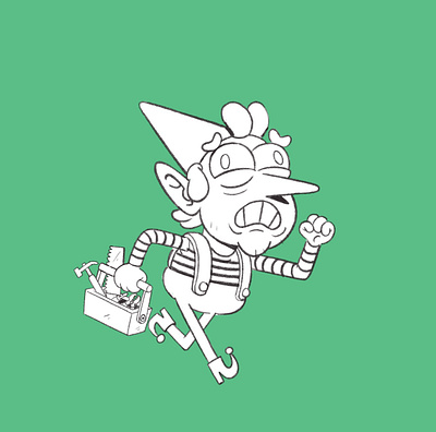 Ronnie the Elf animation character design christmas design elf illustration santa claus