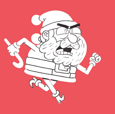 Mean Santa angry character character design christmas comics illustration noel run cycle santa santaclaus visual development
