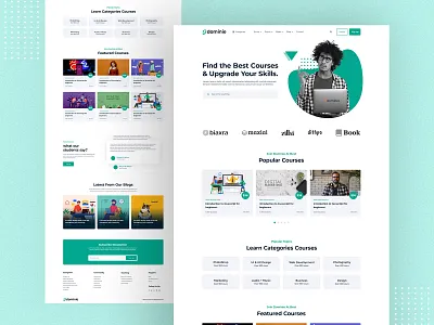 Learning Platform landing page course e learning education landing page learning online courses online education product design tution uiux visual identity web app web design website