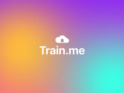 The first logo for the young coaching platform Train.me branding design icon illustrator logo thegarage thga typography