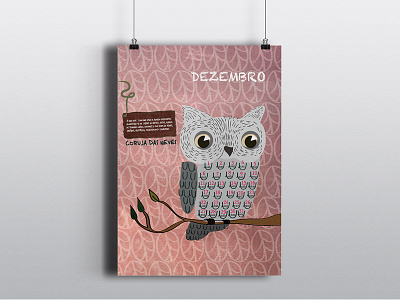 Calendar animals calendar illustrator owl