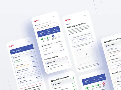 User interface for claim management dashboard for users process flow product design ui ui design user experience user interface ux workshops
