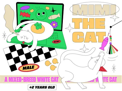 Mimi the cat #1 animal animal logo animation cat character graphic icon illustration infographic love poster ui vector