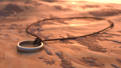 Uncharted Ring 2020 3d 3d art c4d cinema4d necklace octane render ring sic parvis magna uncharted