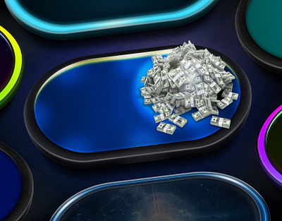 Poker tables design blue design game online poker portfolio real money tables ui ux