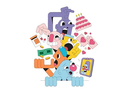 Want cake characterdesign editorial editorial illustration gluttony greed illustrator money sins social media