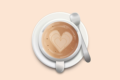 Cup of coffee coffee coffee cup cup of coffee design espresso heart illustration illustrator vector