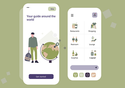 Travel assistant app app design illustration ui