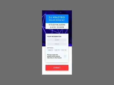 Daily UI 1 - Sign-up Form dailyui dailyui 001 signup