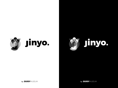 Jinyo by Enjoymuseum - Logo blackandwhite branding design enjoy graphicdesign identity illustration lettering letters logo logo design logodesign logodesigner logotype milano montserrat museum typography visual