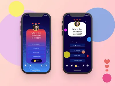 Quiz App app app idea design idea logo mobile app design ui uidesign
