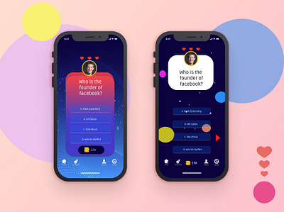 Quiz App app app idea design idea logo mobile app design ui uidesign