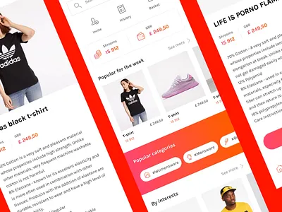 E-commerce marketplace concept aftereffects animated animation app applicaiton clothes design marketplace microinteraction mobile store ui ux