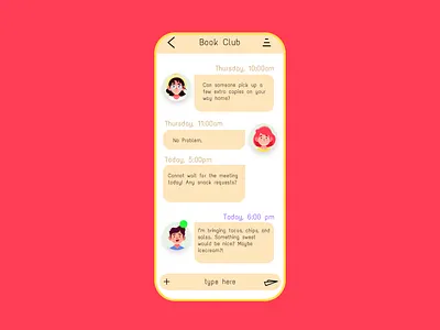 Daily UI 013 - Direct Messaging 100daysofui chatbox colorful ui daily 100 challenge daily ui daily ui 013 daily ui 13 dailyui design direct message direct messaging dm messaging ui uiux userexperience ux