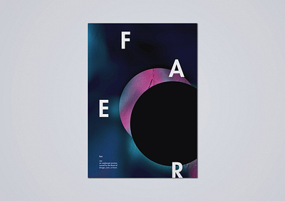 Fear black circles color composition design emotions fear gradients poster posterdesign typographic typography vibrant