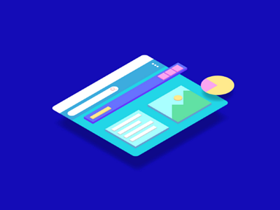 Isometric Web vector illustrator