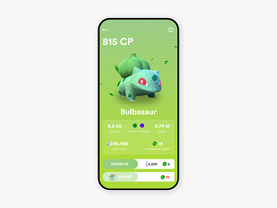 Pokemon GO - Bulbasaur app branding bulbasaur design figma framer illustration mobile pokemon pokemongo sketch ui ux