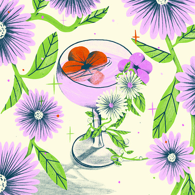 The Drink botanical illustration illustrator procreate