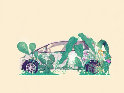 Honda Fit botanical brazil honda illustration invasion plant