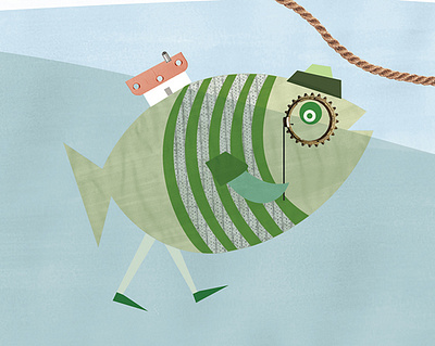 Fish animals children childrens book fish fishing illustration texture water