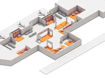Airport Scenes 3d 3d illustration agent airplane airport c4d cinema4d facial recognition gate illustration monitor people render scenes security suitcase travel travel agent