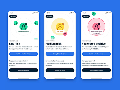 COVID-19 contact tracking animation corona coronavirus covid 19 mobile radar ui