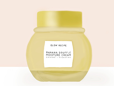 Glow Recipe banana soufflé glow recipe product design product illustration