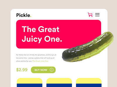 The Pickle - 1 Hour Design Contest - June 2020 web design