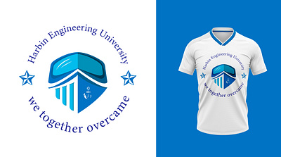 HE University branding columns covid 19 design logo logo design logos logotype mask sars cov2 university warship