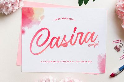 Casira Custom Made Font casira custom design font hand written made script vector