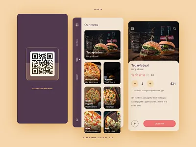 Daily UI #043 - Food Menu application daily ui dailyui dailyuichallenge elegant ui food food app food menu interface menu menu app menu interface mobile app mobile app design mobile application mobile design mobile interface mobile ui ui ux