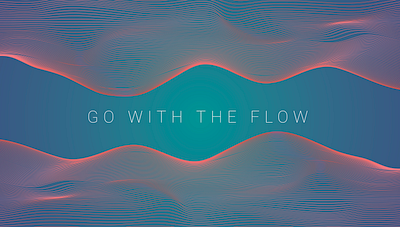 Go With The Flow abstract design flow geometry gradient illustration illustrator letters line minimal shapes surreal text vector wave waveform waves