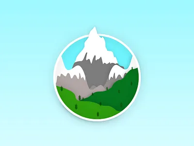 Scenery Illustration created in adobe XD adobe adobe illustrator adobexd circle design illustration illustration art illustrations mountains scenery trees ui ux vector xd xd design