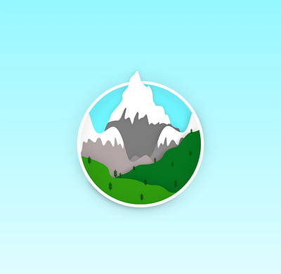 Scenery Illustration created in adobe XD adobe adobe illustrator adobexd circle design illustration illustration art illustrations mountains scenery trees ui ux vector xd xd design