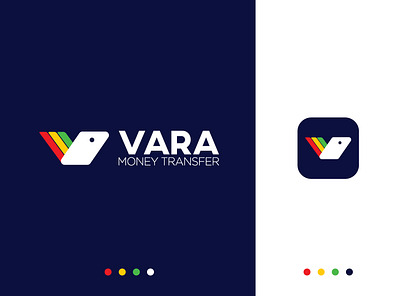 VARA LOGO branding creative flat icon illustrator logo logodesign money money app money transfer transaction