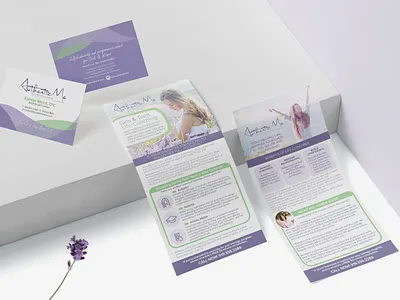 Dl Flyer & Business Card Design - Life Coaching business card business card design dl flyer flyer design lavender life coah marketing print print design purple rack card