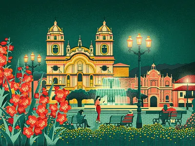 Cusco - Culture Trip cusco fountain midcentury peru plaza travel travel illustration trip