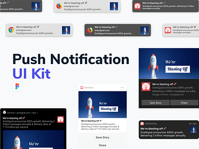 Push Notification UI Kit android app component download figma freebie interface ios iphone macos messaging mobile notification push push notifications ui uikit web windows