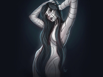 Northern mermaid art artist artwork drawing girl illustration mermaid northern portrait procreate viking