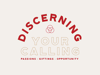 Discerning Your Calling badge calling church church design cross design gold lockup mark outline stroke type vintage