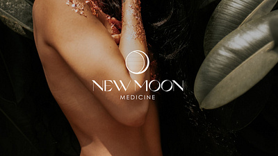 New Moon Medicine Logo branding green graphic design logo logo design