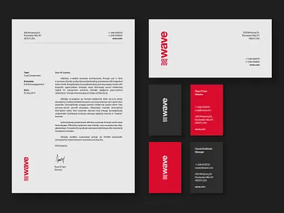 Wave visual identity identity design logo print visual design