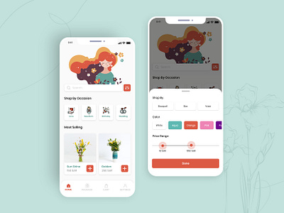 Flower App app bouquet flower flower illustration flowerapp ios ui uidesign uiux userexperience userinterface