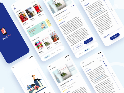 BookBar - eBooks app design illustration illustrator ui ux vector