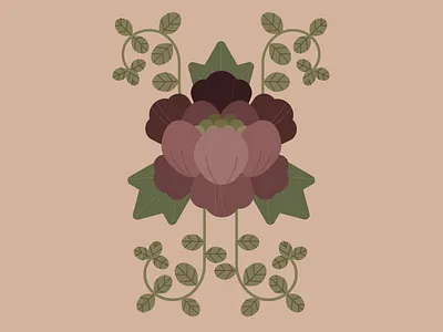 Water lily botanical floral floralpattern folk geometrical illustration midcentury pattern vector