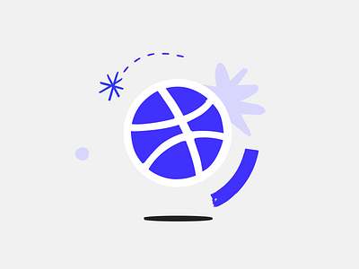 Hello Dribbble ball blue dribbble first shot firstshot hello dribbble illustration ink