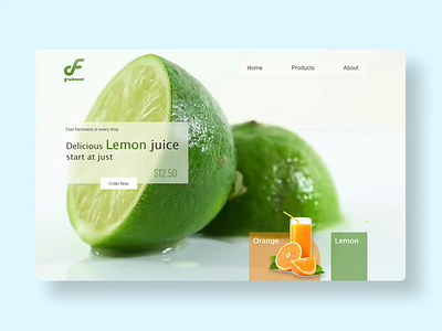 Interactive Landing page 2020 design animation after effects animation design branding figma flat fruit interaction interaction design juice landing page latest design minimal motion design popular prototype sketch ui web design website design