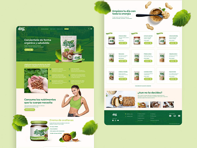 Ecommerce food products - La Vega brand identity food green landing page design nutshell packaging design peanut butter seeds ui design ux ux design web design webdesign website website design